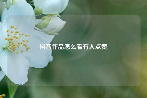 抖音作品怎么看有人点赞